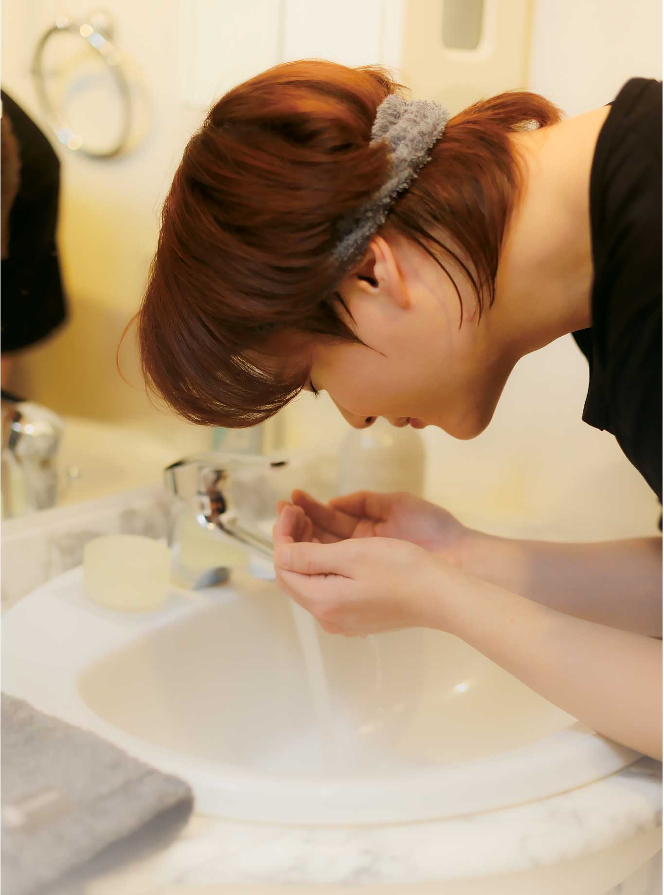 内海大輔さん洗顔